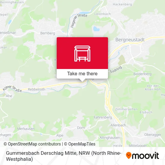 Карта Gummersbach Derschlag Mitte