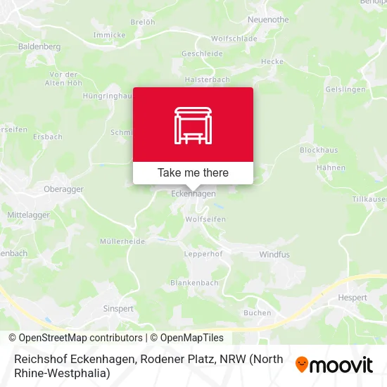 Карта Reichshof Eckenhagen, Rodener Platz