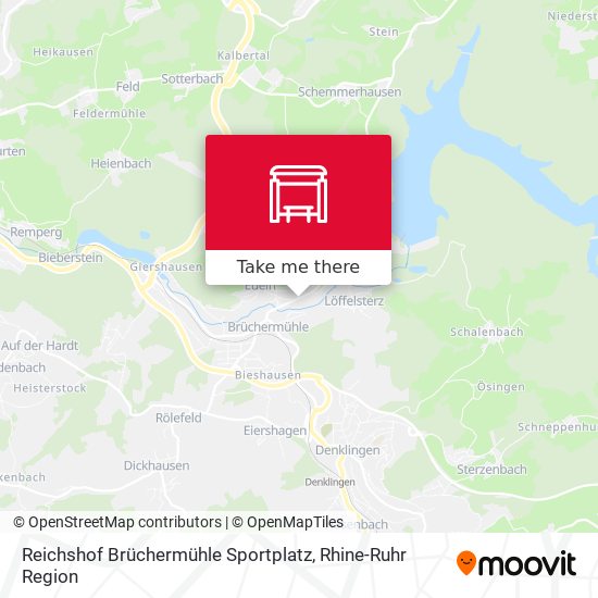 Reichshof Brüchermühle Sportplatz map