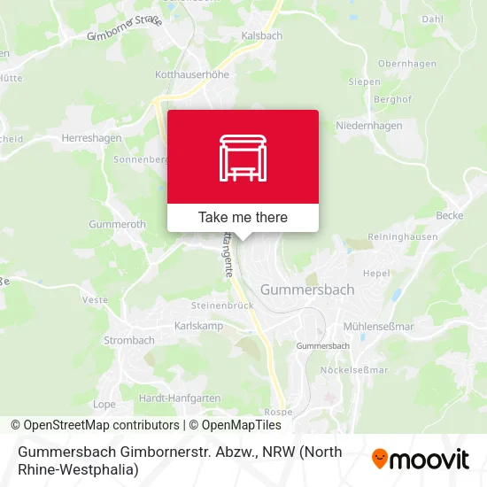 Карта Gummersbach Gimbornerstr. Abzw.