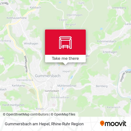 Gummersbach am Hepel map