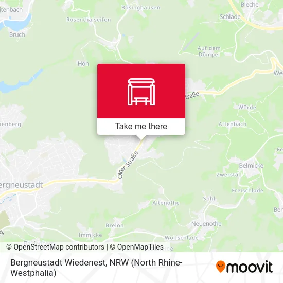 Карта Bergneustadt Wiedenest