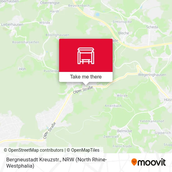 Карта Bergneustadt Kreuzstr.