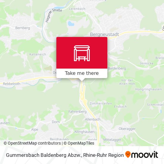 Gummersbach Baldenberg Abzw. map