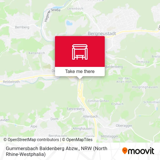 Карта Gummersbach Baldenberg Abzw.