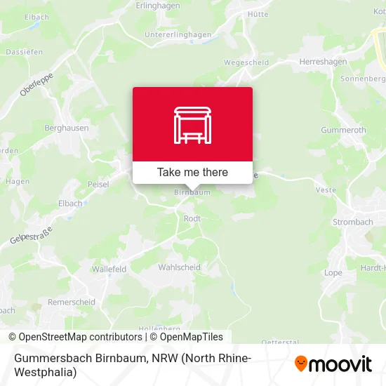 Карта Gummersbach Birnbaum