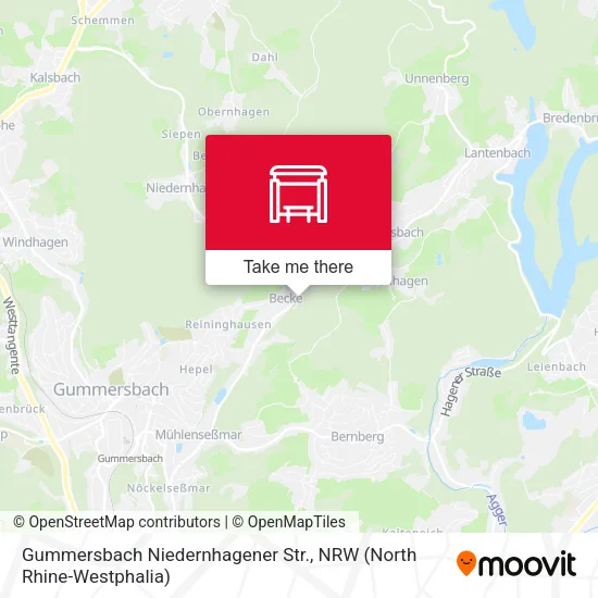 Карта Gummersbach Niedernhagener Str.