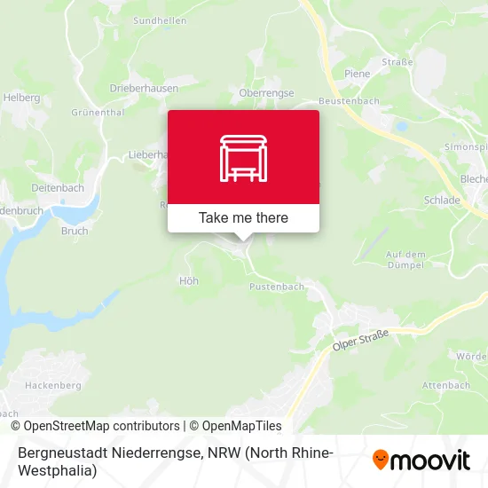 Карта Bergneustadt Niederrengse