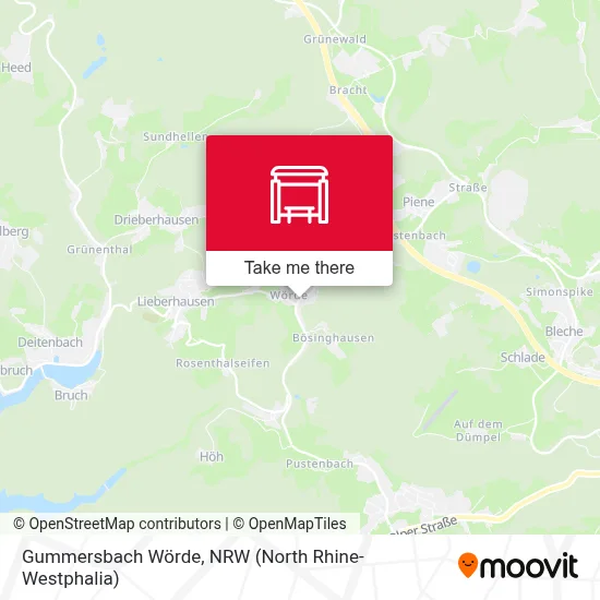 Gummersbach Wörde map