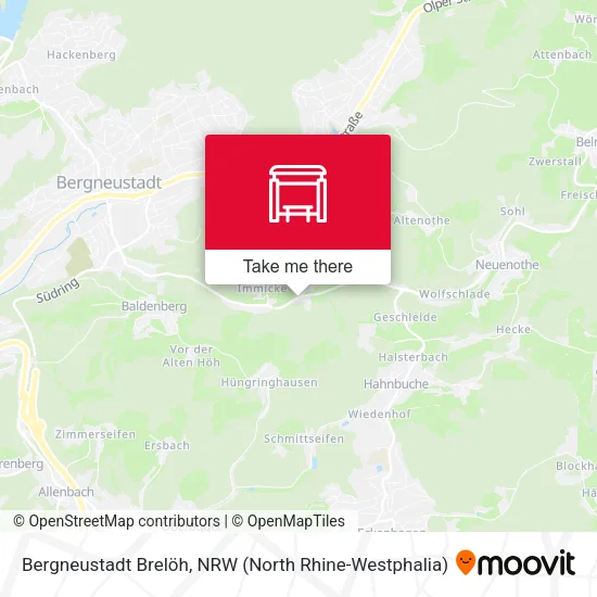 Карта Bergneustadt Brelöh