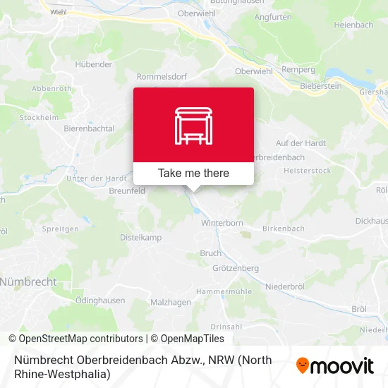 Карта Nümbrecht Oberbreidenbach Abzw.
