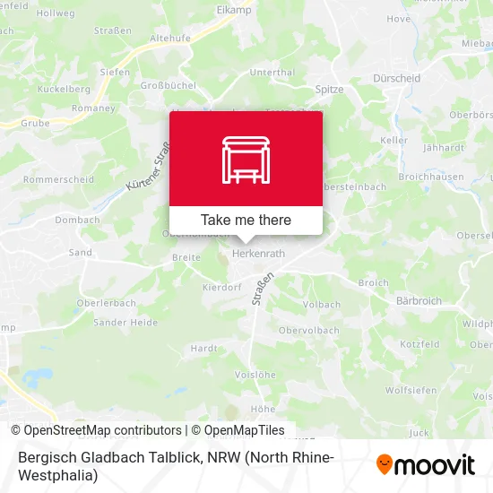 Bergisch Gladbach Talblick map