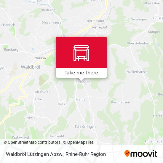 Waldbröl Lützingen Abzw. map