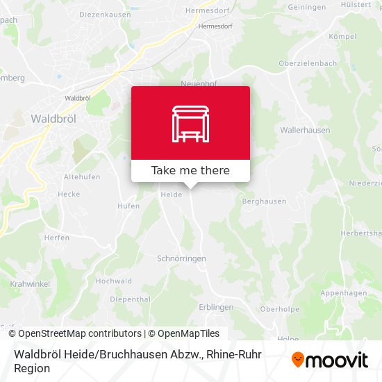 Waldbröl Heide / Bruchhausen Abzw. map