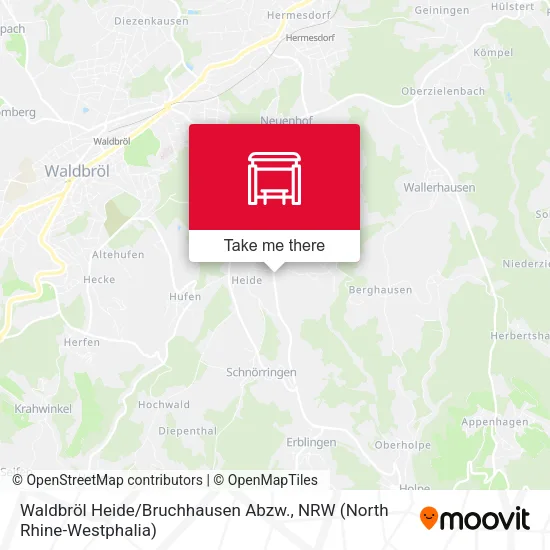 Карта Waldbröl Heide / Bruchhausen Abzw.