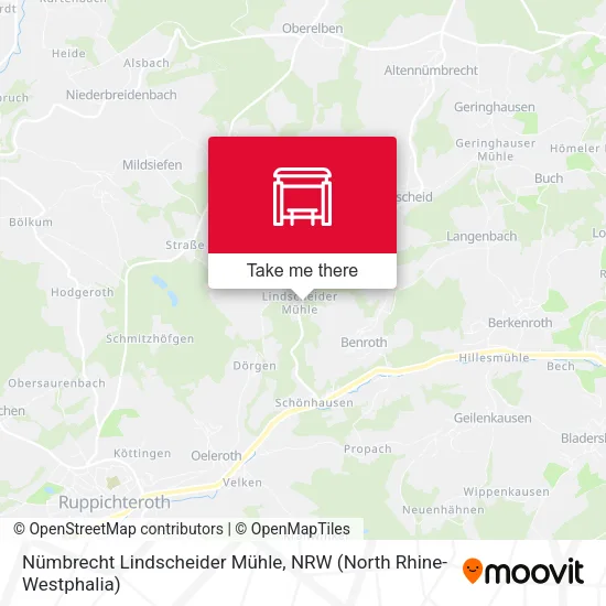 Карта Nümbrecht Lindscheider Mühle