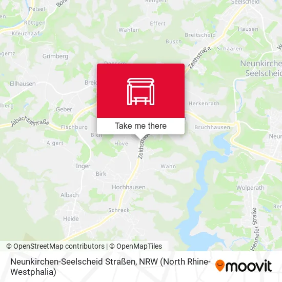 Карта Neunkirchen-Seelscheid Straßen