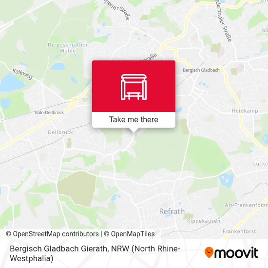 Bergisch Gladbach Gierath map