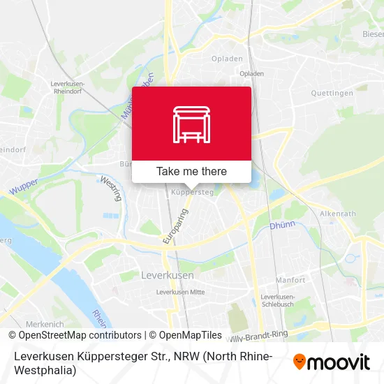 Карта Leverkusen Küppersteger Str.