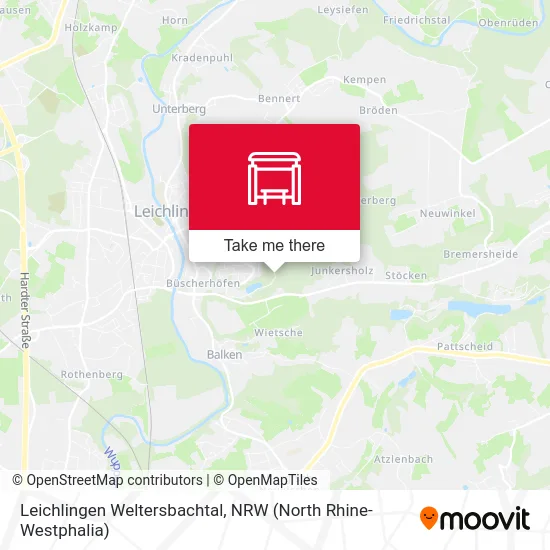 Leichlingen Weltersbachtal map