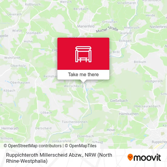 Ruppichteroth Millerscheid Abzw. map