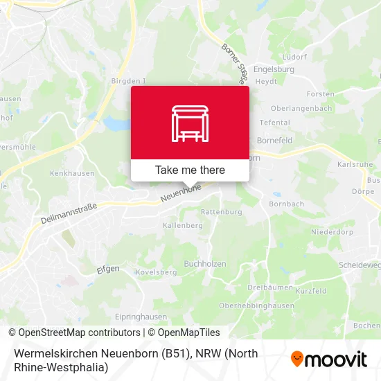 Wermelskirchen Neuenborn (B51) map