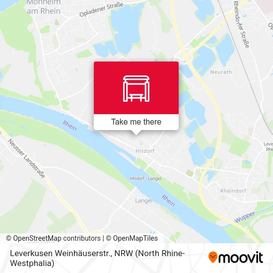 Карта Leverkusen Weinhäuserstr.