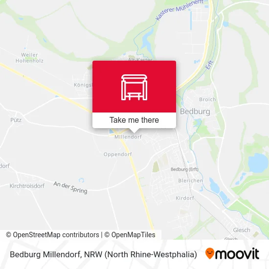 Bedburg Millendorf map