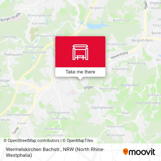 Карта Wermelskirchen Bachstr.