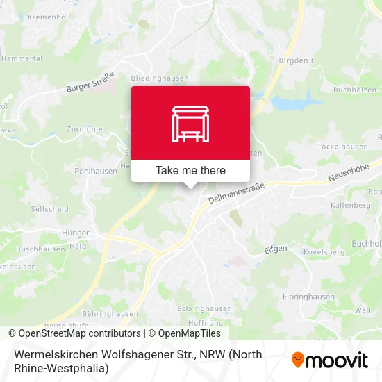 Карта Wermelskirchen Wolfshagener Str.