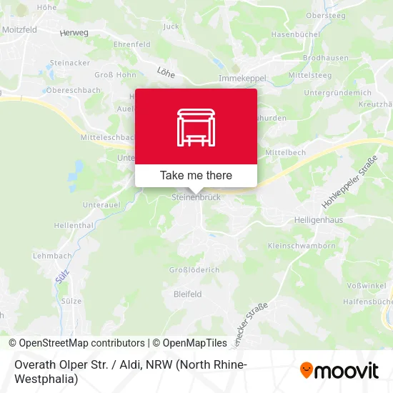 Карта Overath Olper Str. / Aldi