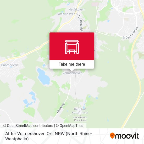 Карта Alfter Volmershoven Ort