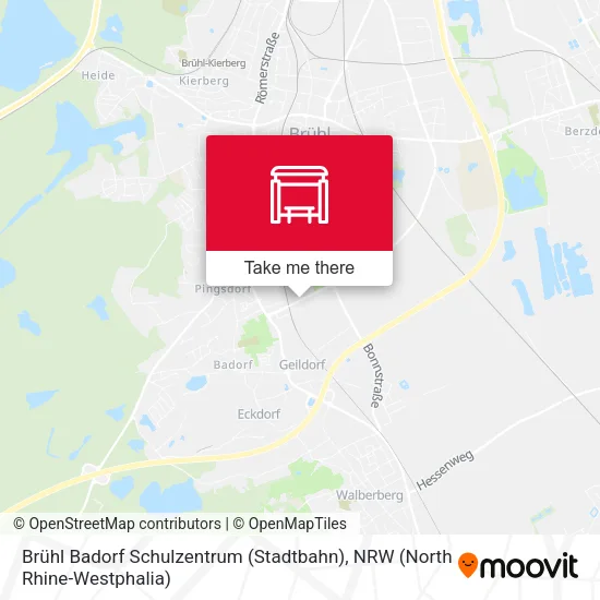Карта Brühl Badorf Schulzentrum (Stadtbahn)