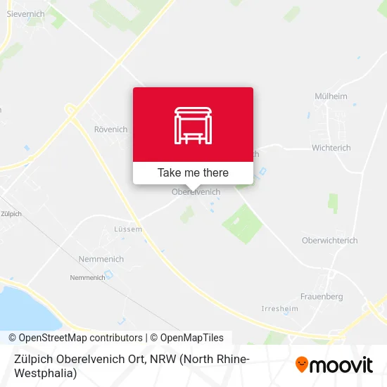 Карта Zülpich Oberelvenich Ort