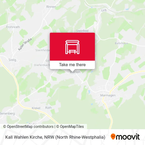 Карта Kall Wahlen Kirche