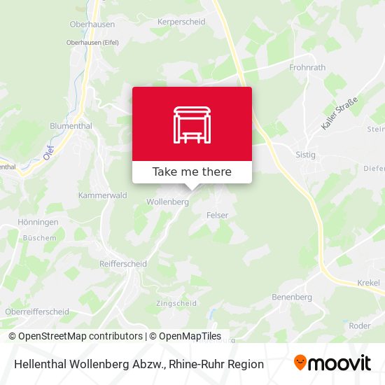 Hellenthal Wollenberg Abzw. map