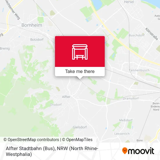 Карта Alfter Stadtbahn (Bus)