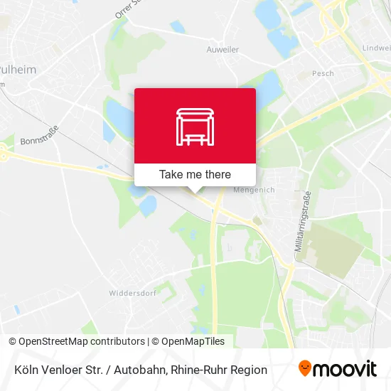 Карта Köln Venloer Str. / Autobahn