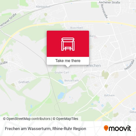 Frechen am Wasserturm map