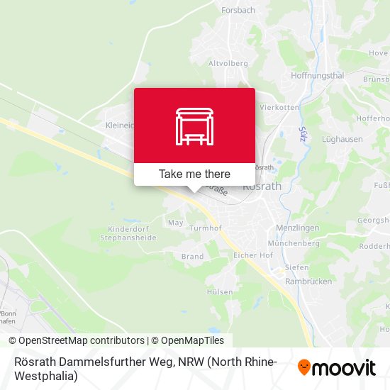 Rösrath Dammelsfurther Weg map