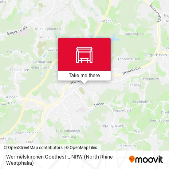 Карта Wermelskirchen Goethestr.