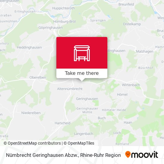 Nümbrecht Geringhausen Abzw. map