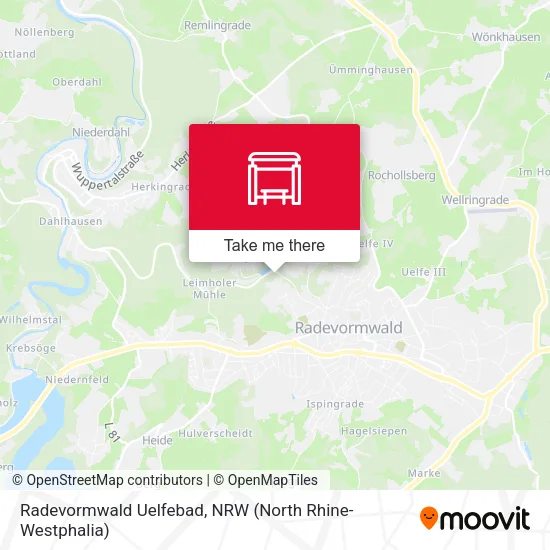 Карта Radevormwald Uelfebad