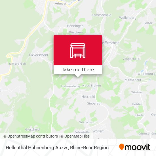 Hellenthal Hahnenberg Abzw. map