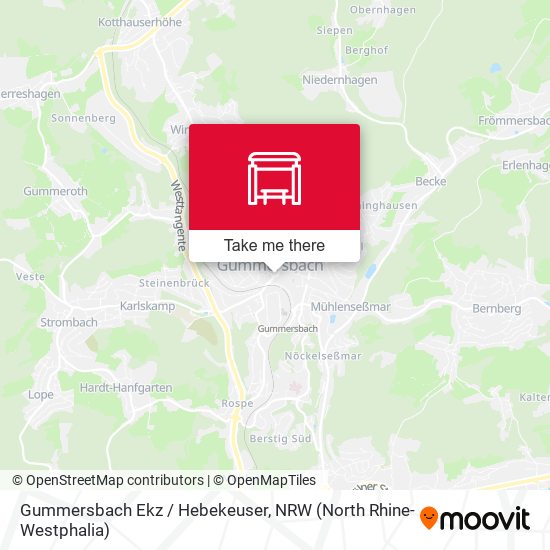 Карта Gummersbach Ekz / Hebekeuser
