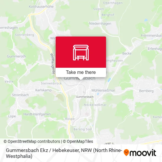 Карта Gummersbach Ekz / Hebekeuser