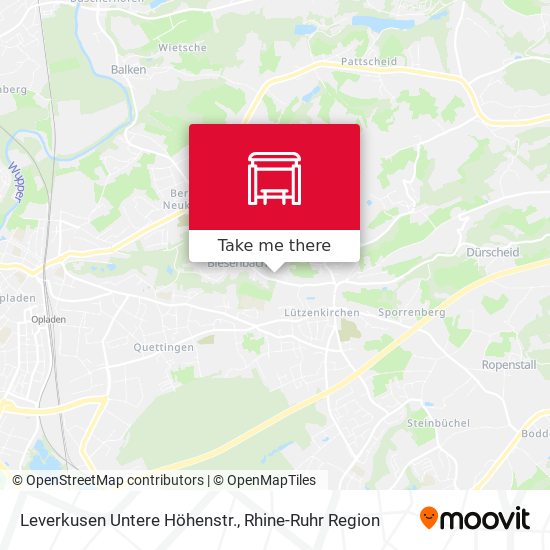 Leverkusen Untere Höhenstr. map