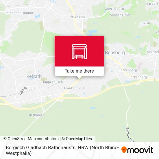 Карта Bergisch Gladbach Rathenaustr.