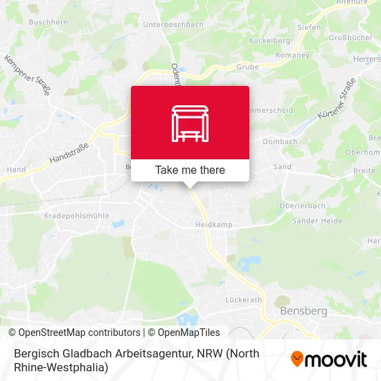 Bergisch Gladbach Arbeitsagentur map