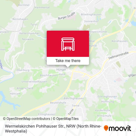 Карта Wermelskirchen Pohlhauser Str.